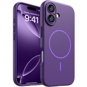 Magnetic for iPhone 17 Case, [Matte Solid Color] [Full Camera Protection] Protective Case for iPhone 17 - Deep Purple