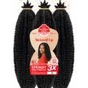 Outre X-Pression - Twisted Up - Springy Afro Twist 16" 3X (3 Pack, JET BLACK 1)