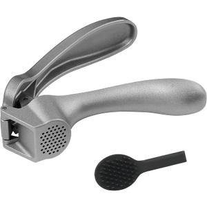 Garlic Press, Garlic Mincer Easy-squeeze Ergonomic Handle, Rust Proof, No Need To Peel, Professional Ginger Press & Garlic Crusher with Handy Cleaning Brush- Dishwasher Safe