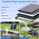POPOSOAP 55W Solar Fountain Pump for Outdoor Pond, 480GPH Solar Pond Pump with Dry-Run Protection, Solar Powered Water Pump with PVC Tubing, 17Ft Cord for Ponds, Garden, Waterfall, Hydroponics