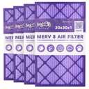 20x30x1 Air Filter (4-PACK) | MERV 8 | MOAJ Advanced Dust Defense | BASED IN USA | Quality Pleated Replacement Air Filters for AC & Furnace Applications | Actual Dimensions: 19.7" x 29.7" x 0.75" (in)