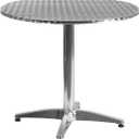 Flash Furniture Mellie Commercial Grade 31.5" Round Aluminum Indoor-Outdoor Table with Base