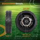 Lawn Mower Wheels Kit 8" Compatible with Honda HRN216 Walk Behind LawnMower, Front Wheels 44710-VR8-N00ZA and Rear Wheels 42710-VR8-N00ZA