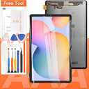 Screen Replacement For Samsung Galaxy Tab S6 Lite P610 P610N P615 LCD Display Touch Screen Digitizer Full Assembly, with Tools(Black)