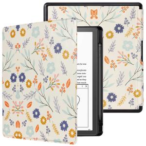CoBak Case for Kindle Scribe - All New PU Leather Cover with Auto Sleep Wake Feature for Kindle Scribe 10.2" 2022 & 2024 Released with Pen Holder
