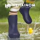 Hehainom Toddler Kids Rain Boots for Girls Boys Rain Shoes (Purple) 4