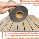 YU LI 3DH Peel and Stick PVC Slat Wall Panel 236"x15.75" Self-Adhesive Thick Faux Black Wood Grain Wallpaper Panel 3D Soundproof Wall Panels for Walls & Ceilings