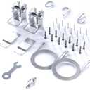 ShadeMart 6 Inch Stainless Steel Winch Hardware Kit Complate Installation Set for Triangle Sun Shade Sail Include Cables Ropes Winches Hardware