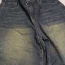 Verdusa Women's Wide Leg Jorts Baggy Jean Shorts Straight Leg Denim Shorts with Pockets small (Blue)