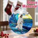 Religious Christmas Ornaments - Stained Glass Jesus Christ Ornament | Christian Christmas Decorations | God Jesus Home Decor | Xmas Tree Decor | Holiday Decor Christian Gifts | Religious Gifts