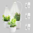 Shyineyou Small Grow Lights for Indoor Plants Full Spectrum,Plant Lights for Indoor Growing, Clip on Plant Grow Light with 3/9/12H Timer for Succulents,Small Plants, 3-Pack