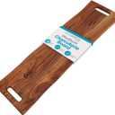 BIRDROCK HOME 27.5" Large Charcuterie Board with Handles | Wooden Cheese Serving Platter for Meat, Appetizers, Food | Grazing Bread Fruit Display for Kitchen | Natural Acacia Wood | Espresso