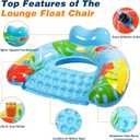 3 Pack Pool Floats Adult, SEETOHOME Inflatable Pool Float Chairs with Cup Holder, Pool Floaties for Adults, Lake Floats Perfect for Pool Lake River Beach Water Fun