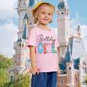 Birthday Girl Shirt Magical Castle Tshirt Birthday Shirts for Kids Funny Birthday Party Gift Tees Cute Graphic Tops (3-4T)