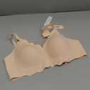OEAK Women Bras No Underwire Scalloped Push Up Buttery Soft Tshirt Bra Seamless Full Coverage Convertible Everyday Bra (3XLarge, Jacquard Nude)