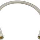 EZ-Fluid 12" x 3/8" Female Compression To 3/8 Inch Female Comp. Stainless Steel Braided Faucet Connector Line,Dishwasher Supply Line,Faucet Extension Supply Hose Connector Lines,Fits 3/8"Comp Male (1)