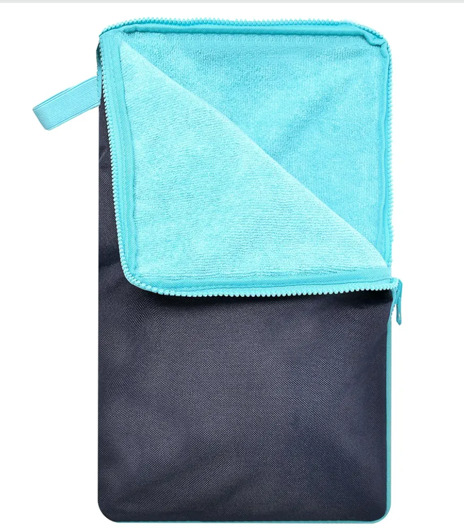Wet Bag, Wet Dry Bag, Wet bag for swimsuit,Travel, Beach, Pool, Diapers, Dirty Yoga Gym Clothes, Waterproof Embedded Towel Wet Bag(Fleece)-Leakproof Wet Clothes Bag, Beach Travel Essentials