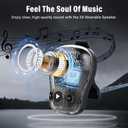 Wearable Bluetooth Speaker, Clip-on Wireless Portable Speakers, IP56 Waterproof Clip Speaker Up to 18 Hours Battery Life, Built-in Mic for Hands-Free Music/Calls, Work/Outdoor, Matte Black