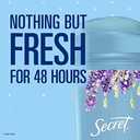 Secret Fresh Antiperspirant Deodorant for Women, 72hr Breathable Sweat & Odor Protection, Instant Freshness & Gentle, PH Balancing Minerals, Clear Gel, Relaxing Lavender Scent, 2.6 oz (2.6 Ounce (Pack of 1), Multi)