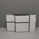 Large Gift Boxes, 10 Pcs Tote Paper Bags with Transparent Window, 9.8 x 7 x 5.1" Flower Bouquet Paper Gift Bags with Handles - White