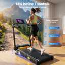 YPOO 13% Incline Walking Pad Handle 6.2MPH RGB Light Foldable | Home & office, 13% incline with RGB light, 6.2MPH speed, handle bar, 300LBS, Portable Folding Walking Treadmills & App