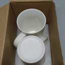 20 OZ Simple Pure White Mug (Set of 2) Plain Large Tall White Ceramic Milk Tea Coffee Mug with Handle as A Gift for Dad Mom Friends, 2pcs