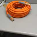 Wiseflow Garden Hose 150FT x 3/4", Heavy Duty Rubber Hose, Water Hose with Five Layered Braiding, Male Female Fittings, 1200PSI Burst, 300PSI Working for Yard, Car Wash, Pets (Orange)