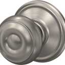 Schlage F10 GEO 619 Georgian Door Knob, Hall & Closet Passage Lock, Satin Nickel