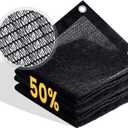 VICLLAX 50% Shade Cloth, 12x20FT Durable Black Mesh Trap with Every 3 FT Grommet, Sun Shade Fabric Netting for for Plants Cover, Greenhouse, Chicken Coop, Barn Kennel, Garden Patio