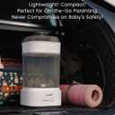 Bottle Sterilizer and Dryer, Compact Electric Steam Baby Bottle Sterilizer (Esterilizador de Biberones), Bottle Sanitizer for Baby Bottles, Pacifiers, Pump Parts Black