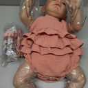 Aori Reborn Baby Dolls Lifelike - Realistic Life-Size 20 Inches Newborn Baby Doll Girls with Poseable Limbs and Feeding Kit Included, Nice Gift for Kids 3+ (Pink Dress)