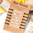 Best Friend Bracelet Love Knot Matching Bracelets for BFF Friendship Long Distance Bracelet for Bestie Sister Couples Birthday Christmas Jewelry Gifts