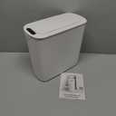 TIPGO Automatic Motion Sensor Bathroom Trash Can with Lid, 2.6 Gallon Touchless Trash Bin, Smart Garbage Can Plastic Slim Wastebasket for Bedroom, Office, Dorm (White)