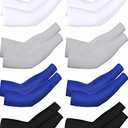 6 Pairs Arm Sleeves UV Sun Protection for Men Women Cooling Tattoo Cover Up Sleeves