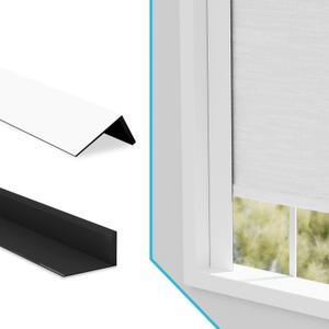 Light Blocking Strips, Light Blockers for Window Shades and Blinds, Block Light Along The Sides Blackout Side Tracks for Bedroom, White 2 Pcs, 
58"L x 1.6"W