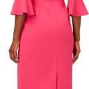 Adrianna Papell Women's Bell Sleeve Tie Front Dress (Pink)