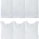 Fruit of the Loom Men's Sleeveless Tag Free Moisture Wicking Tank A-Shirt (6 Pack - White)
