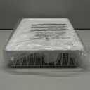 SNTD Dish Drying Rack - Small Dish Rack for Kitchen Counter, Stainless Steel Dish Drainer with Utensil Holder and Drainboard, 11" W x 15" L (White)