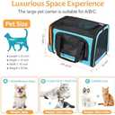 Extra Large Cat Carrier for 2 Cats, Pet Carrier, Dog Carrier for Small Dogs, Cat Carrier Soft, Collapsible Large Pet Carrier for Traveling Indoor and Outdoor Uses - Blue 24"x16"x16" (24.0"L x 16.0"W x 16.0"H)