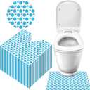 100 Pcs Disposable Toilet Commode Mat U Shaped Deodorizing Toilet Mats Non Slip Potty Training Bathroom Mats Floor Protector from Urine Incontinence Pads for Home Bathroom Floor