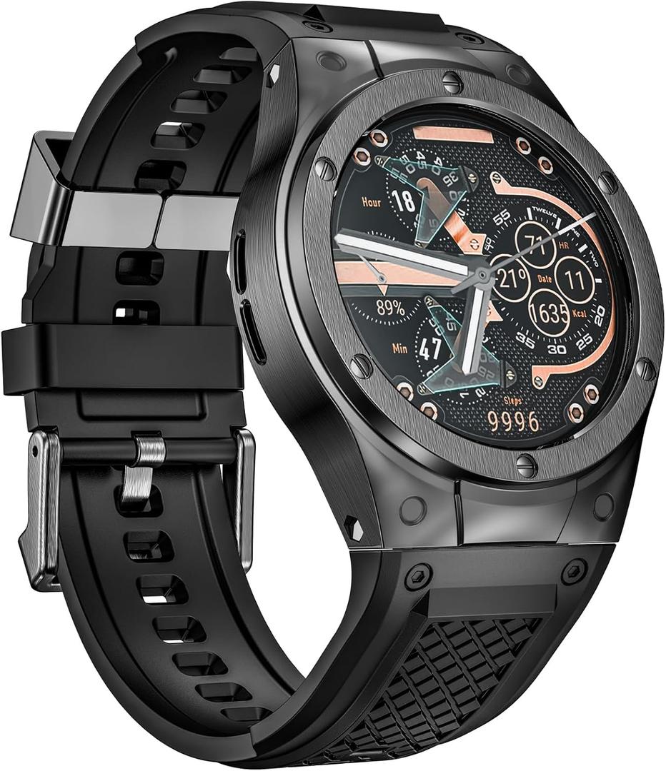 MioHHR Soft Silicon Bands for Google Pixel Watch 3/2/1 41mm,Soft Replacement Straps with Stainless Steel Protective Case for Google Pixel Watch 3 45mmMen Women (Grey)