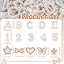 108Pcs Self Adhesive Pearl Letter Patches (A-Z),Number Patch 0-9,Glitter Pearl Letter Patches Rhinestone Applique for DIY Clothes, Bags, Shoes Golden