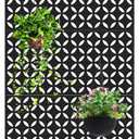 72" H47" W Metal Privacy Screen, Outdoor Indoor Privacy Screens with Stand Panels, Free Standing Decorative Privacy Screen for Patio