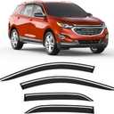 6-PCS Extra-Thick Rain Guards Fit for 2018-2024 Chevy Equinox Extra Durable Tape-on Window Rain Guard Window Deflectors Vent Shades Window Visor Vent Visors Exterior