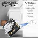 WE04X24551 234D2377P001 Dryer Timer Compatible with GE Dryer Timer GTD45EASJ0WS GTD45EASJ1WS GTD45EASJ2WS GTD45GASJ0WS GTD45GASJ1WS GTD45GASJ2WS GTD45GASJ3WS GTD45EASJ3WS, Replacement TMD1GM29