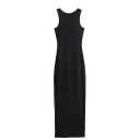 Women O-Neck Sleeveless Bodycon Summer Sleeveless Long Dresses Casual Party Dress
,size XS