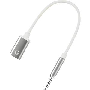3.5mm Male to Type-C Female Audio Adapter Cable, White, Compatible with Smartphones, MP3 Players, Laptops, Tablets