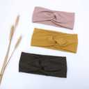 Sugarmelon Baby Headbands Stretchy Hairbands Hair Bow Elastics for Baby Girls Newborn Toddlers Infant Kids Turban Headband (Cross Headband Taupe)