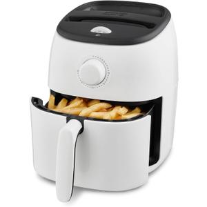 Dash Tasti-Crisp Air Fryer - AirCrisp Technology - Compact Design with Adjustable Temperature Control - Nonstick Fry Basket & Auto Shut-Off Feature - 2.6 Quarts - White, 2.6 Qt.