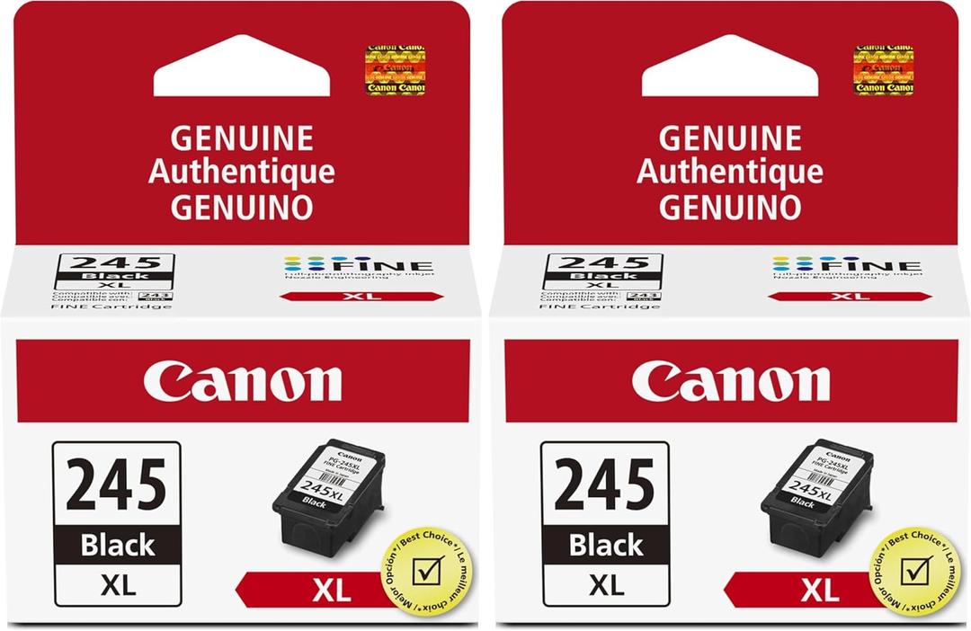 245XL Ink Cartridge Replacement for Canon 245XL Black Ink PG 245 XL 243 243XL PG245 Work with PIXMA MX492 MX490 MG2522 TR4520 MX492 TR4522 TR4500 TS3122 MG2520 TS3320 TS3322 Printer, 2 Pack, Black